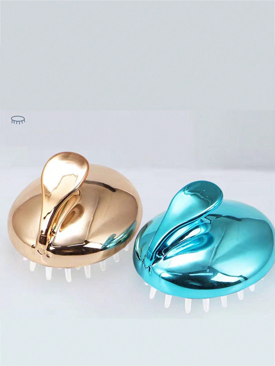 Crystal Clear Soft Silicone Shampoo Brush For Head Massage And Scalp