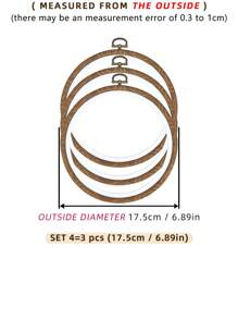 3 chiếc vòng thêu tay họa tiết vân gỗ cổ điển tự làm, chất liệu ABS & PVC chất lượng cao, bền & chống vỡ, móc kim loại để treo, có 7 kích cỡ, thích hợp cho Halloween, Giáng sinh, mặt dây chuyền điện thoại, đồ trang trí túi xách, phụ kiện tóc, đồ trang trí để bàn, mặt dây chuyền xe hơi - màu nâu - Xem 20