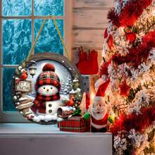 1 个圣诞雪人捕梦网亚克力捕梦网，双面，安装简便，20x20cm 彩色玻璃状窗户悬挂，适用于家庭、门廊、花园、庭院、卧室装饰，神奇的节日主题生日礼物 - 彩色 - 查看 12