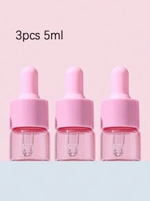 1 Peça/3 Peças Frascos Conta-Gotas de Vidro Rosa 5ml 10ml 15ml 20ml, Tampa de Macaron, Soro, Óleo Essencial de Perfume, Mini Portátil Viagem, Conta-Gotas Ocular, Frascos de Vidro Recarregáveis