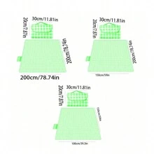 1入組，野餐墊，沙灘墊，露營必備，草坪戶外毯，沙灘毯防水防沙，野餐墊可水洗，輕便便攜，可折疊，PE 不織布 - 綠色 - 查看 3