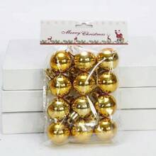 Decoración creativa navideña espejo galvanizado bola navideña 4cm.6szt