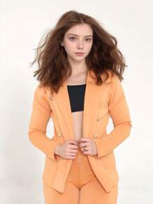 Women's Tailored Blazer - Vàng - Xem 2