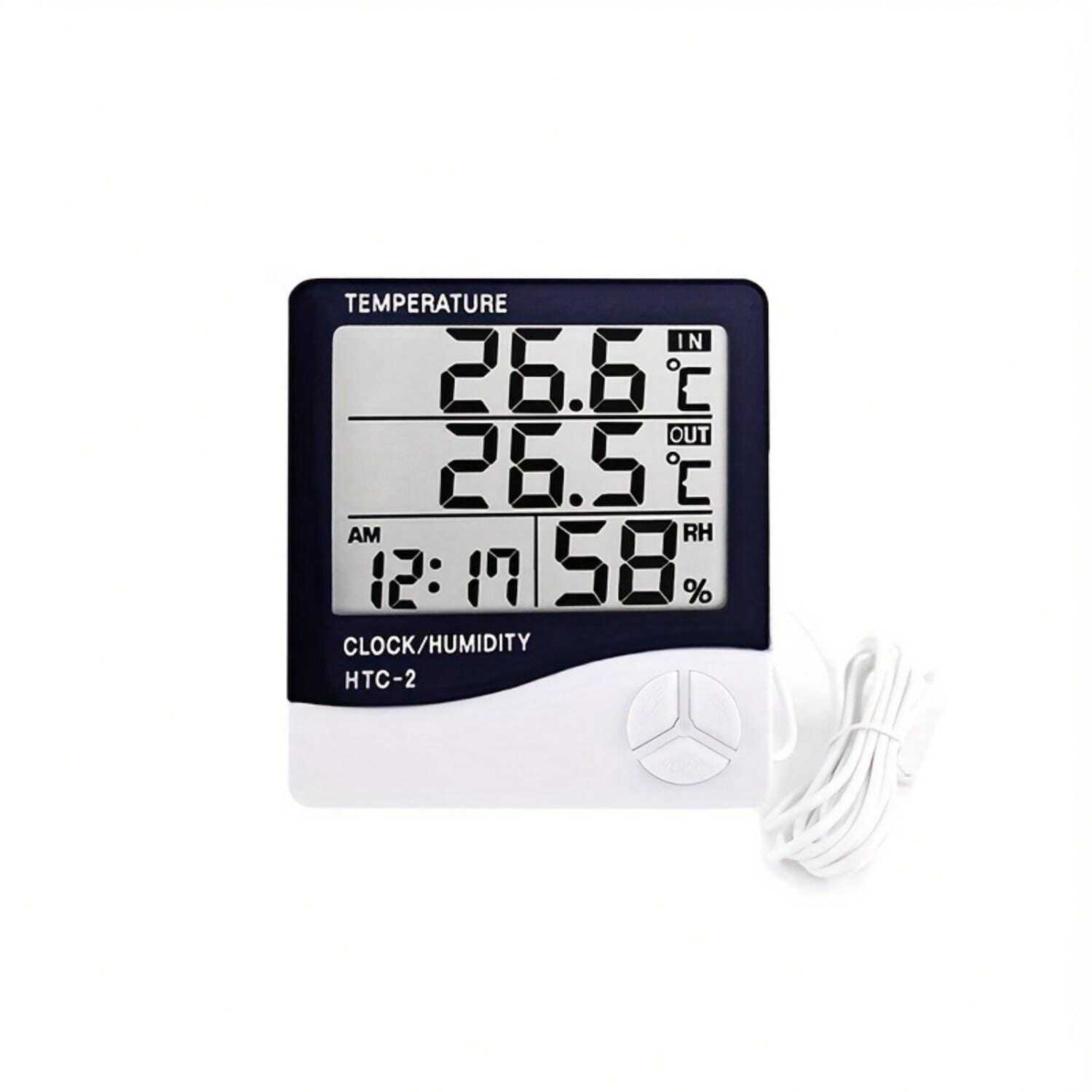 Thermohygrometer, Indoor And Outdoor Electronic Alarm Clock, Alarm