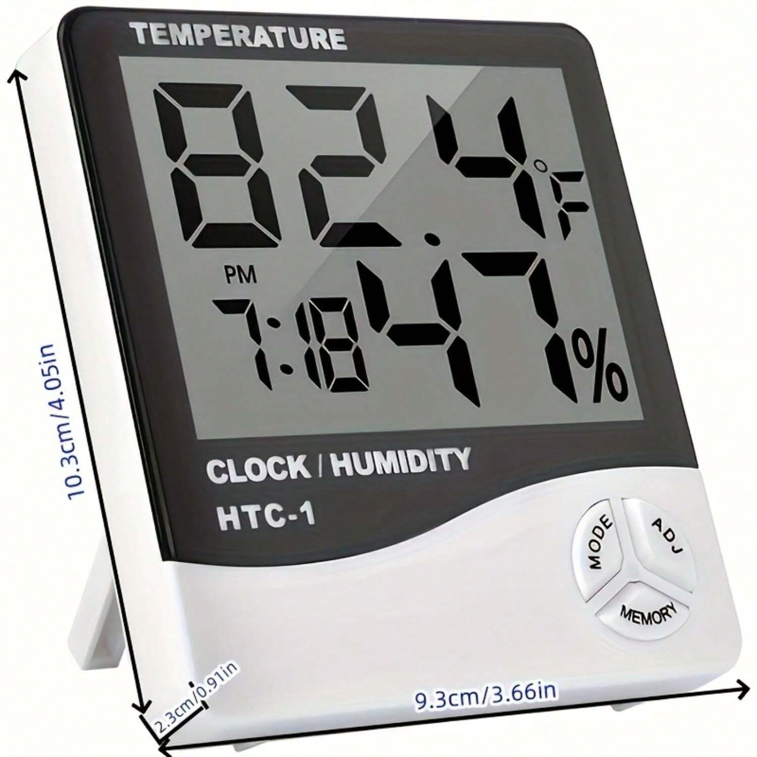 Thermohygrometer, Indoor And Outdoor Electronic Alarm Clock, Alarm