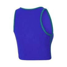 Adidas Originals Áo ba lỗ crop top Terry nữ 2024, Áo ba lỗ thường ngày JH0620 - Màu xanh lam - Xem 2
