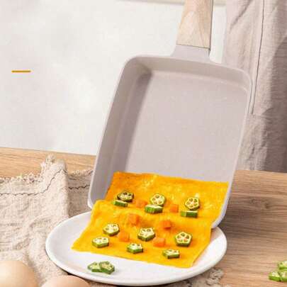 不粘玉子烧锅日式煎蛋锅长方形蛋卷锅带可拆卸防垢手柄适用于所有炉灶海鲜煮锅