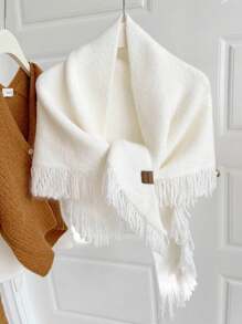 时尚女士围巾，休闲复古纯色，高品质，百搭时尚保暖，适合冬季度假旅行、角色扮演、晚宴等场合，优雅百搭，可作披肩围巾，秋冬新款 - 彩色 - 查看 15