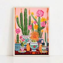 1 tấm áp phích xương rồng Mexico theo phong cách Matisse tranh in nghệ thuật Mexico truyền thống tranh vải nghệ thuật treo tường hình ảnh trang trí phòng xương rồng không có khung - Nhiều màu - Xem 40