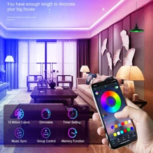 PSTAR 1 قطعة شريط إضاءة LED RGB 5050 ، يعمل بطاقة USB مع تحكم تطبيق بلوتوث ، تزامن الموسيقى ، توقيت ، قابل للتعديل متعدد الألوان ، DIY ، لاصق ذاتي ، خيارات متعددة للقياس ، مناسب لتلفزيون ، شاشة الكمبيوتر ، ديكور المنزل ، أجواء الاحتفالات ، غرفة النوم