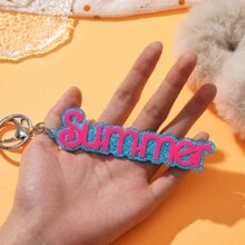 Customized Multi-Color Acrylic Letter Keychain, Best Gift For Family & Friends, Holiday/Birthday Surprise, Colorful, Cute, Adorable, Funny, Kawaii, Y2K, Stylish, Unisex, Casual, Custom, Customized, Ideal Gifts For Her, Her, Family, Friends, School Supplies, Back To School, For Teacher Gifts, For Dorm Rooms, For Teacher, For Teenagers, Junior High School Students, Middle School Students, High School Senior High School Students, College Students, University Students, Freshman, Sophomore, Underclassmen, Delicate Romance, Utilitarian Chic - Multicolor - View 30