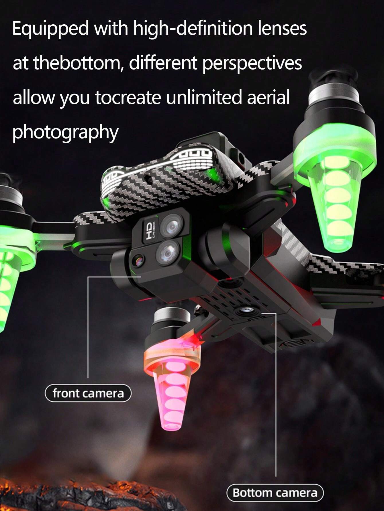 C19S, Drone, Gradient Lights, Quadcopter, RemoteControlled Drone