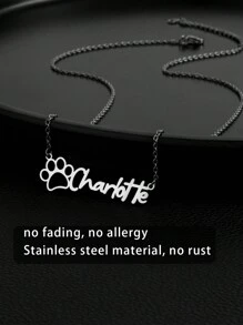 Collar personalizado con diseño de garra de gato de lujo, elegante, versátil y sexy, con corte del nombre personalizado. Regalo para amigos, familiares, cumpleaños, vacaciones, aniversarios, adecuado para fiestas y salidas a la calle.