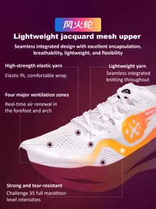 BMAI 女款 SurcarbonFly Windwheel 专业马拉松碳纤维竞速鞋：缓震跑鞋，非常适合训练、跳绳和跑步；耐用、有弹性、缓震、轻便、耐磨、防滑、静音、舒适 - 黑色 - 查看 10