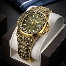 ONOLA ONOLA Brand Men Wristwatch Luxury Gold Watch For Men Waterproof Quartz Business Vintage Watch