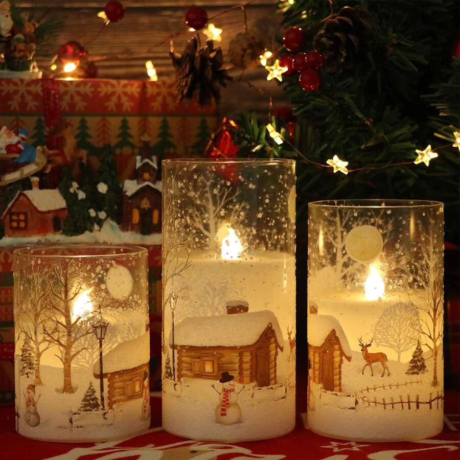 LED Flameless Candles Lights Safe To Use Flickering LED Pillar Candles For Friend Family Neighbors Gift
