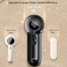 coldSky Electric Fabric Shaver & Lint Remover, Rechargeable Portable 3-Speed LED Digital Display Sweater Defuzzer For Clothes, Sofa, Bedding - Removes Lint, Hairball, Fuzz
