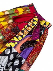 非洲混合安卡拉印花度假长裙随机印花 - 黑色 - 查看 3