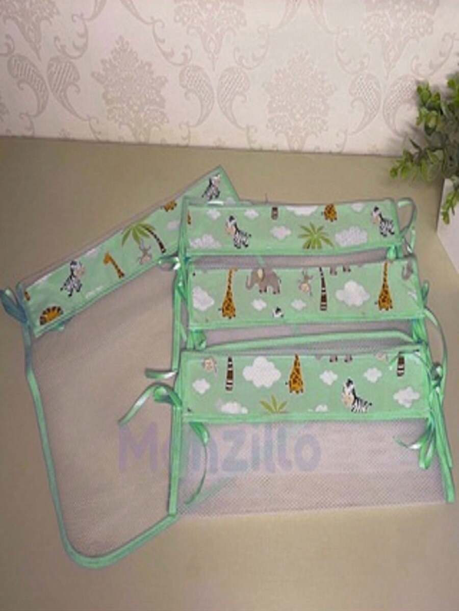 Kit Of 4 Printed Maternity Organizer Bags - màu xanh lá - Xem 1