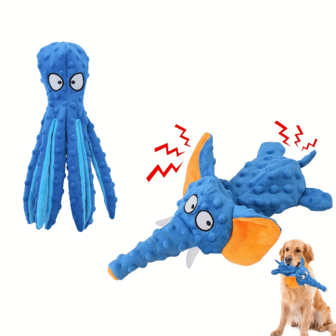 1 pièce Jouet en peluche pour animal de compagnie avec gémissement, poupées à mâcher interactives sans rembourrage pour chiens petits à moyens, son de papier froissé