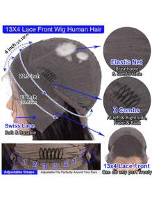 Curly Lace Front Wig Human Hair 13x4 Jerry Curly Transparent Lace Frontal Wig With Baby Hair Pre Plucked Curly Wigs For Women 180 Density Brazilian HD Lace Front Wigs Human Hair - 黑色 - 查看 5