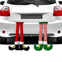 Accesorios de coche con piernas de elfo de Papá Noel, decoración navideña para el hogar, adornos colgantes para el árbol de Navidad, regalos de Feliz Año Nuevo
