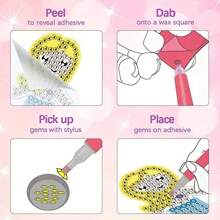 Nghệ thuật và thủ công cho trẻ em từ 8-12 tuổi - Tự làm móc khóa - Bộ 5 móc khóa tranh kim cương theo số Bộ dụng cụ nghệ thuật Quà tặng nhồi giỏ Phục sinh - Nhiều màu - Xem 7