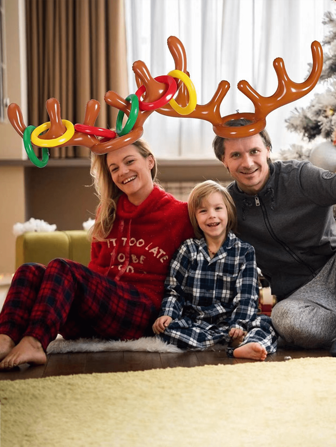 1 Stück aufblasbares PVC Weihnachts-Geweih, kreative Weihnachtsmann-Mütze & Zuckerstangen Requisiten, Weihnachtsparty Dekorationen, geeignet für Feiertage, Fotoshootings, Unterhaltung & Spiele im Winter und Halloween