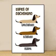 FajerminArt 1 张有趣的卡通腊肠犬海报，适用于客厅和卧室装饰，无框架 - 彩色 - 查看 23