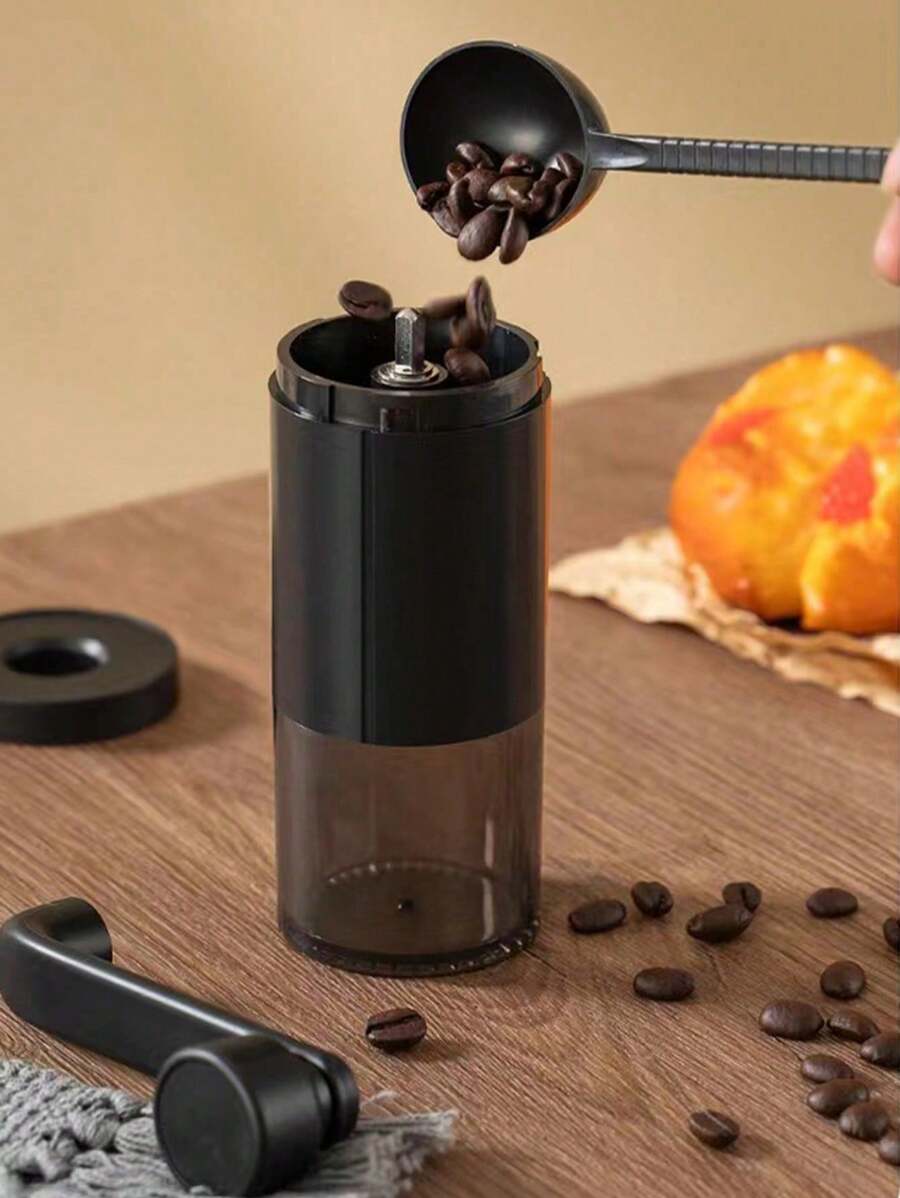 1pc Manual Coffee Bean Grinder With Transparent View, Large Capacity