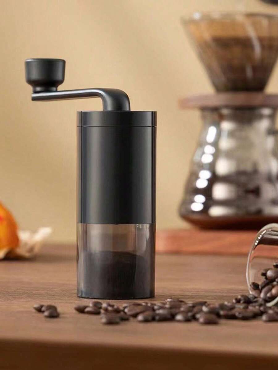 1pc Manual Coffee Bean Grinder With Transparent View, Large Capacity