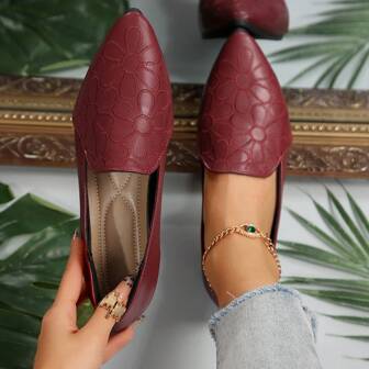 Women Solid Color Flat Lightweight Casual Fashionable Versatile Non-Slip Loafers