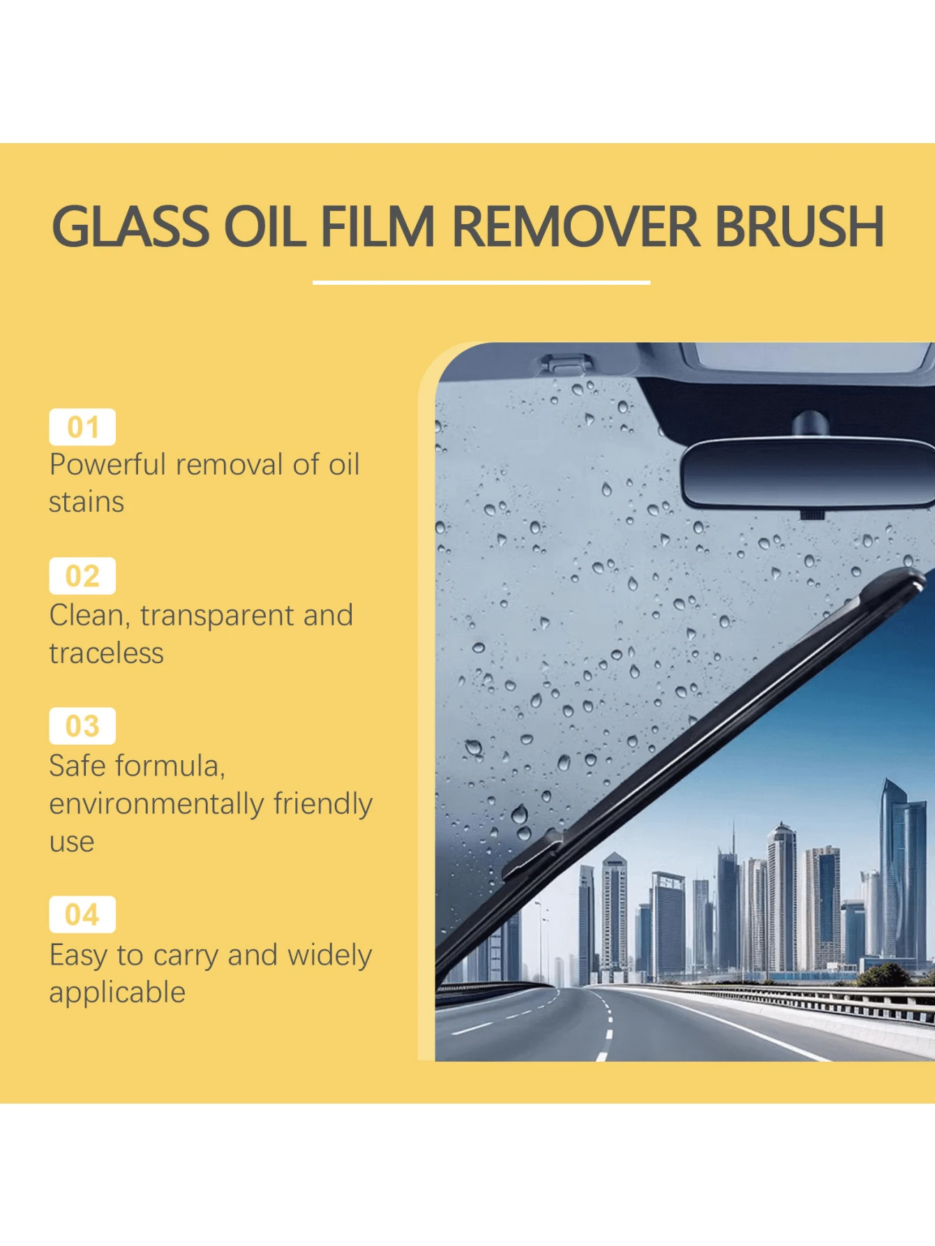 Car Window Glass Cleaning Brush, Automotive Window Cleaning Tool For
