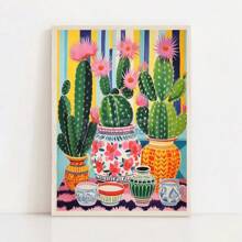 1 tấm áp phích xương rồng Mexico theo phong cách Matisse tranh in nghệ thuật Mexico truyền thống tranh vải nghệ thuật treo tường hình ảnh trang trí phòng xương rồng không có khung - Nhiều màu - Xem 95