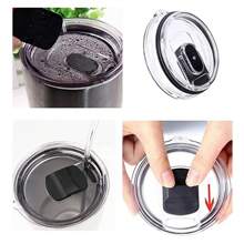 MEFENY 2 piezas Tapas de repuesto de vaso de cristal, plástico duradero, se ajusta a termos de viaje de 20 oz/30 oz, Tapa de cierre de botella de agua, tapa de repuesto ,sello a prueba de fugas, accesorios para bebidas transparentes, aptos para lavavajillas, para uso doméstico y en el automóvil, tapas de repuesto plásticas a prueba de salpicaduras y a prueba de derrames para tazas de tumbler delgadas, Útiles escolares - 20oz - Ver 7