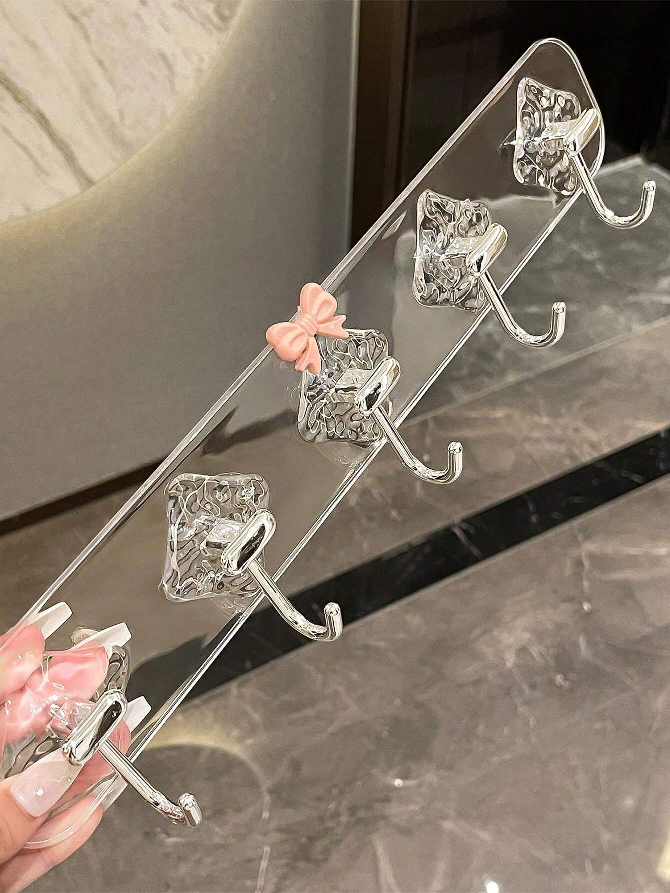 No Drill Strong Adhesive Gel Hooks, Wall Mounted Towel Rack, Seamless