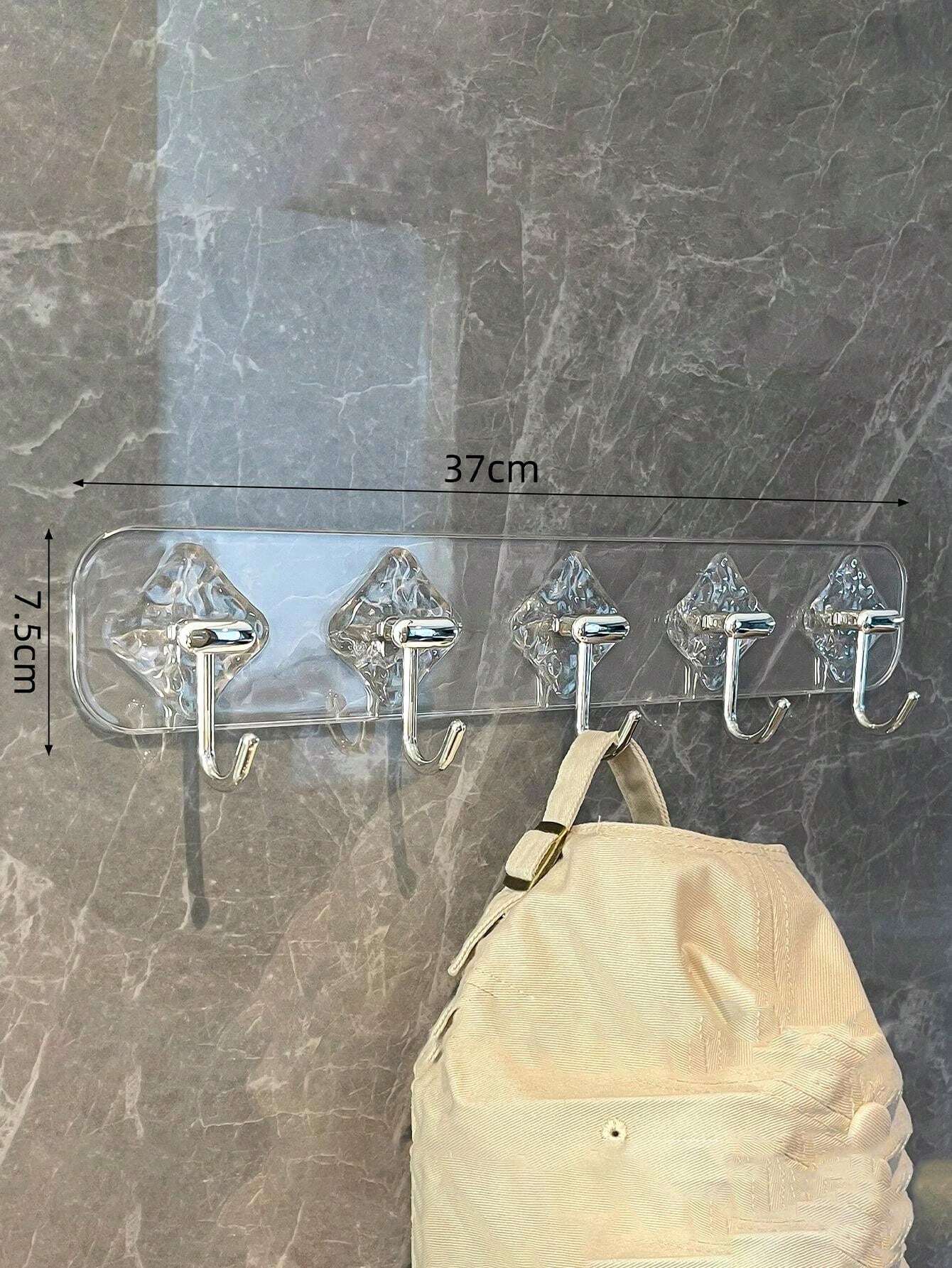 No Drill Strong Adhesive Gel Hooks, Wall Mounted Towel Rack, Seamless