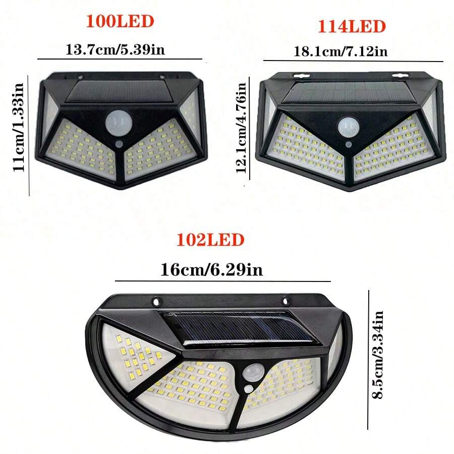 1pc LED Solar Light ABS Material With Induction Function Waterproof