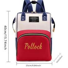 Customized LAND Mommy S Large Capacity Nursing Backpacks Personalized Custom Name 4 Fonts Pattern Travel Nappy Backpacks With Convenient Nursing Bags Portable Outting Bag Travel Nappy Backpacks Anti-Loss Zipper Nursing Bag For Maternity Bags Bags For Ladies - Red - View 2