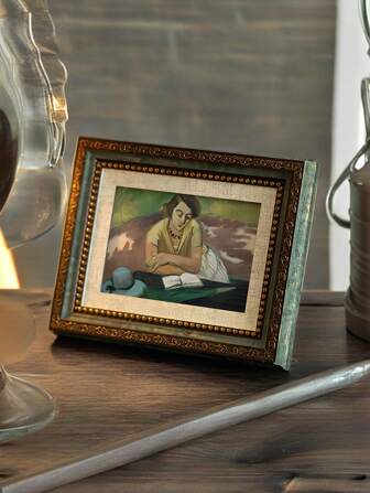 1pc Decorative Picture Frame European Vintage Picture Frame Classical Court Style Table Oil Painting Works Mounted Frame Gifts Birthday Graduation