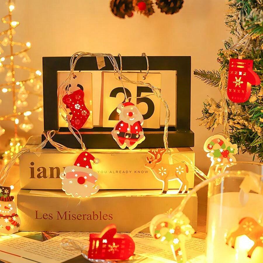 1pc/Charming LED Christmas Light String Santa Claus, Snowman, Etc