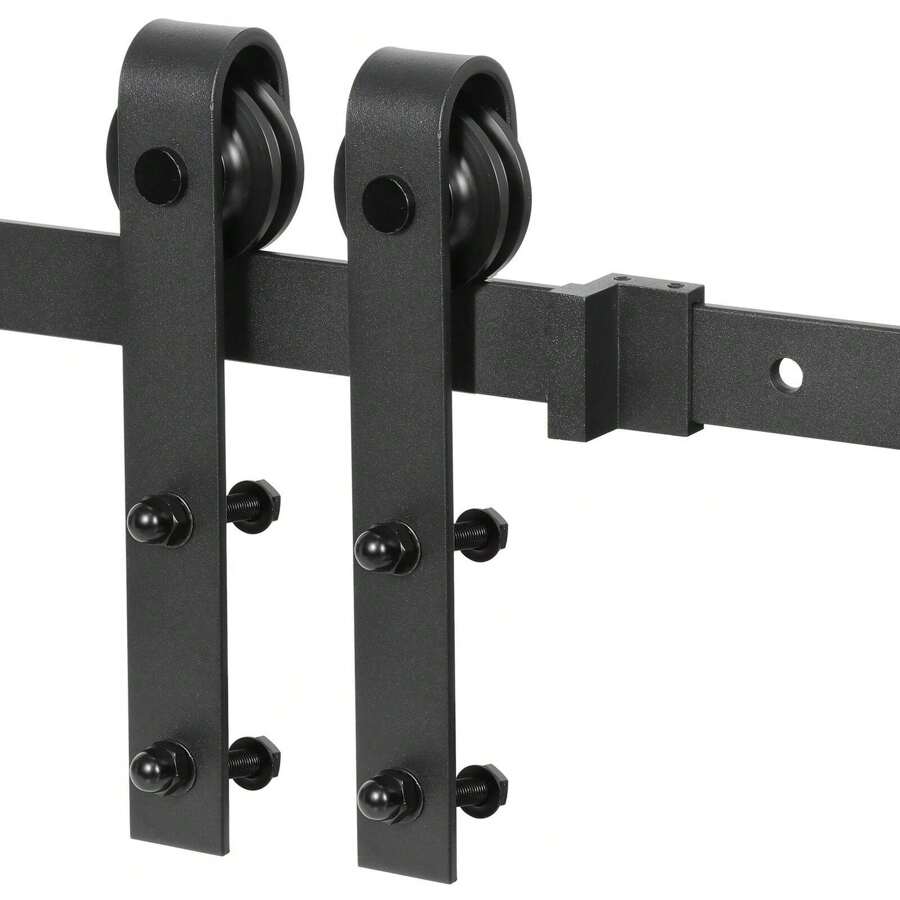 6.6 FT Sliding Barn Door Hardware Kit Wood Modern Hang Style Track Rail