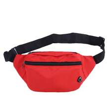 1件装新款简约腰包休闲运动男女胸包多用途大容量上班休闲运动耐打日常跑步磨砂收银手机钱包 - 彩色 - 查看 11