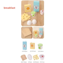 1 套儿童厨房玩具木制什锦假零食拼盘，假装游戏逼真的蔬菜和水果沙拉切菜玩具套装 - 彩色 - 查看 7