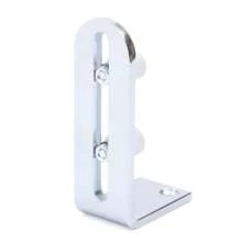 CNCEST Schiebetür Bodenführung,Schiebetürsystem Laufschiene 1 Stk,Verstellbare Boden Rollenführung mit Schrauben, Schiebetürbeschlag Hardware für alle Schiebetür Führung - Silber - Übersicht 5