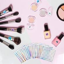 10 Blatt Zahlenaufkleber (Zahlen 1-1000), selbstklebende Laser-Aufkleber, wasserdicht, rund, zum Organisieren von Nagellackflaschen, Nagelmuster-Sticks, Lippenstift-Aufbewahrung