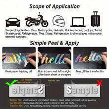 1 件乙烯基贴花汽车贴纸，7*2.24 英寸，适用于汽车、摩托车、光滑表面装饰贴纸 - 黑色 - 查看 6