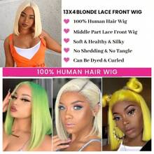 Short Bob Wigs 613 Blonde Bob Wig Human Hair 13X4 HD Lace Front Wigs Human Hair For Women 180% Density 8-16INCH Blonde Short Bob Wig