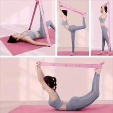 1pc Multi-Functional Yoga & Pilates Resistance Band, Portable Flexibility & Strength Training Tool Suitable For Beginners, Home Workout, Dance And Travel, Durable Polyester Material, Yoga Exercise, Adjustable Stretch Strap, Elastic Yoga Stretch Band, Physical Therapy Elastic Band, Stretch Dance Elastic Band