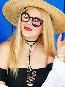 1 pereche ochelari de soare rotunzi cu ochi de pisică pentru femei, cu decupaj metalic, lentile cu oglindă flash, ochelari de soare vintage cu gradient, ochelari de soare punk, ochelari pentru condus, petrecere, cosplay și club, accesorii pentru costume de Halloween, elemente de bază pentru toamnă și iarnă, ținute de afaceri, cadouri casual pentru vară, vacanță la plajă, în aer liber, călătorii